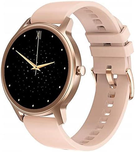 DT56 Smart Watch 1.2 Inch Full Round Touch HD Screen With Silicone Strap  Health Monitor Fitness Tracker Women Girls Watch For Android \u0026 IOS - Rose  Gold x Pink Sand: Buy Online