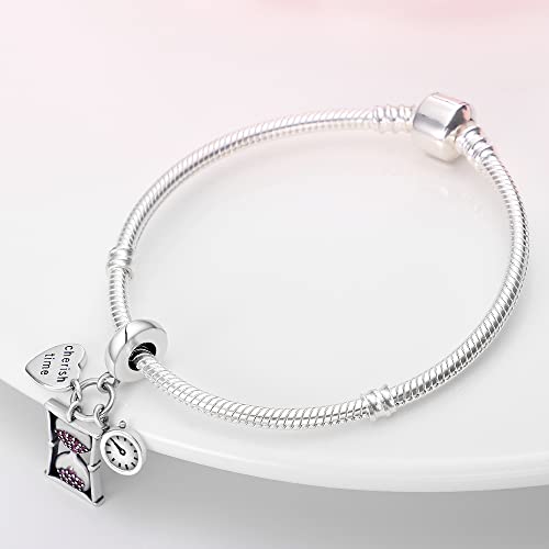 Pandach 925 Sterling Silver Charms for Bracelets and Necklaces Travel Round The World Beads Charms Relaxation Dangle Pendant,Jewelry Beads Gifts for Women2