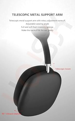 P9 Wireless Bluetooth Headset, Support Pure Stereo Sound and Memory Card (Black perforated)