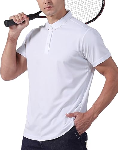 OYGSieg 5 Pack Mens Polo Shirt Short Sleeve Tactical Shirts Quick Dry Performance Golf Shirt Pique Jersey Outdoor Shirt4