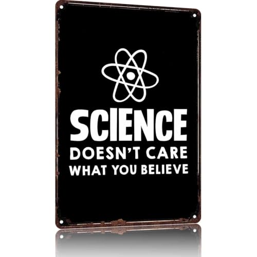 Vintage Science Quote Metal Signs 8x12 Inch Man Cave Wall Decor