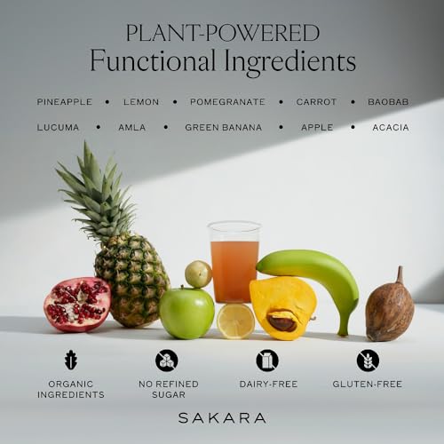 SAKARA Fiber Super Powder - Pineapple Flavor Prebiotic Fiber Powder, High Fiber & Digestive Enzymes Organic Fiber Supplement Powder, Daily Fiber Drink, Acacia Fiber Powder - Thumbnail 7
