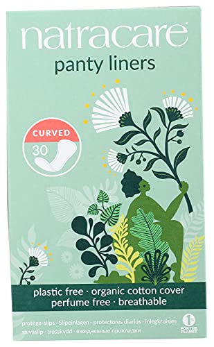Natracare Natural Organic Cotton Curved Panty Liners For Sensitive Skin, Shaped For Extraordinary Everyday Comfort, 30 Liners Per Box (Pack Of 16 Boxes, 480 Liners Total) #TOP1