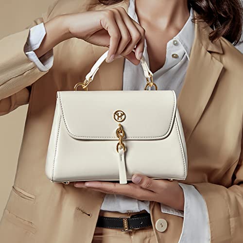 Image of VICTORIA HYDE Women's Small Satchel Handbag Crossbody Purse Top Handle Bag (White)