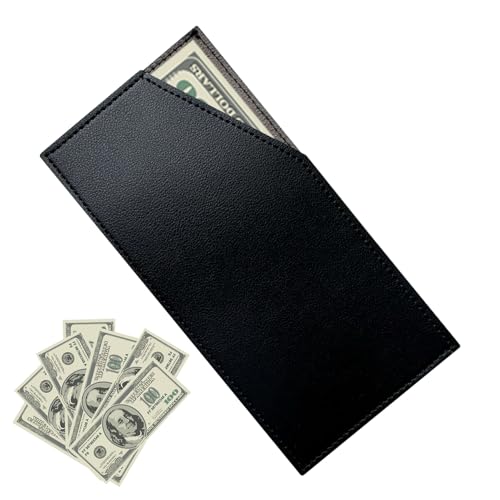 Portafoglio sottile in PU - supporto per carte minimaliste, denaro compatto clip per soldi | Custodia per trasporto tascabile frontale leggera, soluzione di archiviazione per accessori da viaggio