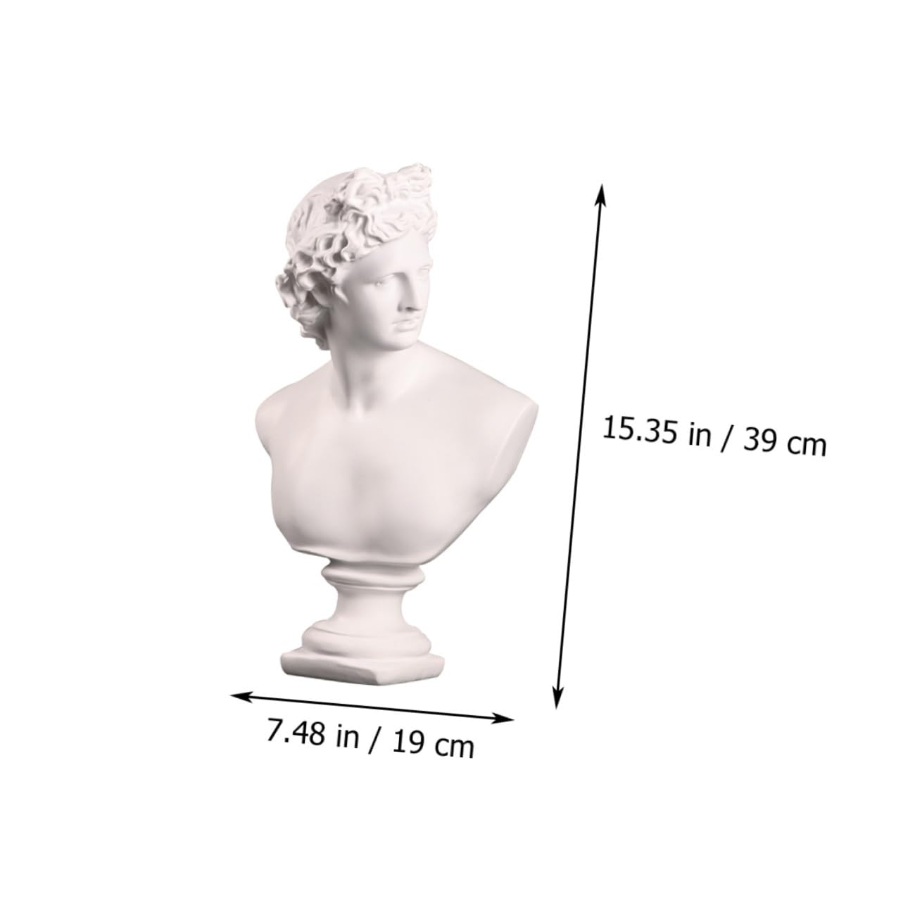 OUNONA Rzeźby Dekoracja Domu Żywica Gipsowa Figurka Dawid Statua Gipsowa Rzeźba 19x14x31cm Do Dekoracji