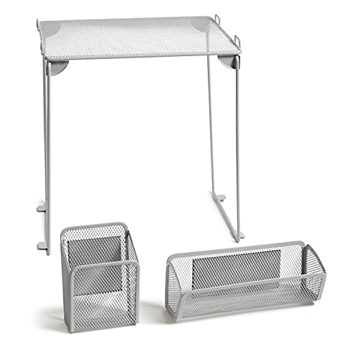 Opiniones y reviews de Accesorios para sistemas de almacenaje - solo los mejores. 45 U Brands - Kit de organización de clóset de malla gris, incluye taza magnética, estante plegable y contenedor, 3 piezas
