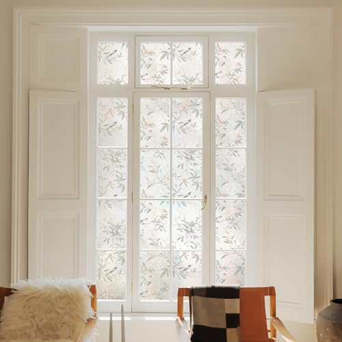 Image of CottonColors 062 Window Film, Blindfold Sheet, Repositionable Window Glass Film, UV Protection, 35.4 x 78.7 inches (90 x 200 cm), No Glue Privacy Glass Film, DIY Stained Glass