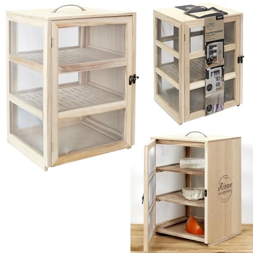 COOK CONCEPT KA4717 Vorratsschrank, für Aufbewahrung, sonstiges Zubehör, Paulownia-Holz, Holz-Stahl, 28,2 x 24 x 39 cm