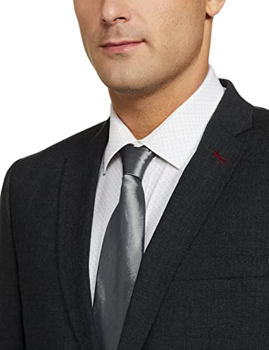 Image of Raymond Wool Men's Full Sleeve Contemporary FIT Medium Grey Formal Suit