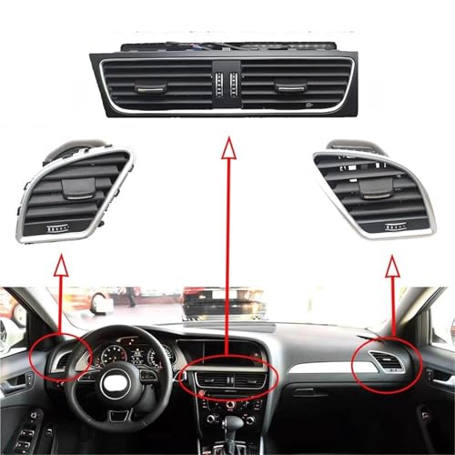 Bouche aération centrale tableau de bord pour Audi A4 B8 et A5 2009-2016 - 2