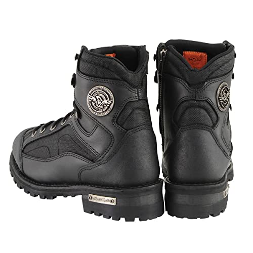 Image of Milwaukee Leather Men's Leather Lace-Up Riding Boots - Motorcycle Biker Footwear for Street & Daily Wear