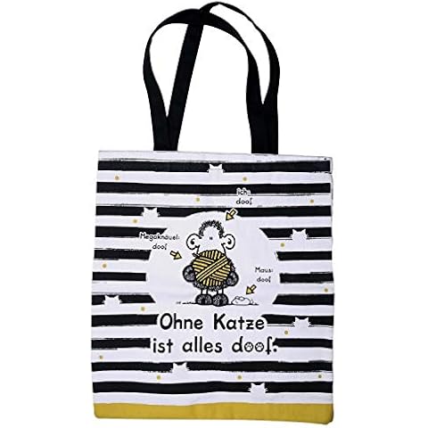 Sheepworld Carry case, 65% polyester, 35% cotton, Black, White, Gold, 35 cm x 39 cm (ohne Henkel) Cover