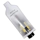 Reusable Wine Bottle Protector for Travel (4 Pack) - Wine Bags with Double Air Bubble Cushion Inner Skin and Leak Proof Exterior Ensures Safe Transportation in Luggage - Great Gift for Wine Lovers