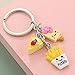 SHIYONG Schönes Dessert Schlüsselanhänger Nachmittagstee Schlüsselanhänger Eiscreme Kuchen Kartoffel Schlüsselanhänger Miniatur Schlüsselanhänger Geschenke