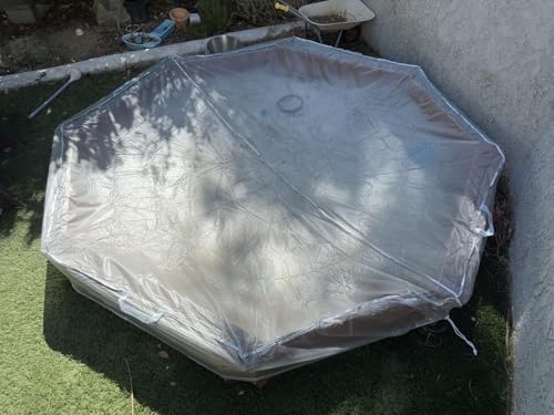 Octagon Sandbox Cover, Outdoor Garden Outdoor Octagon Sand Box Cover, Waterproof, Windproof and Dustproof, (Frosted,84