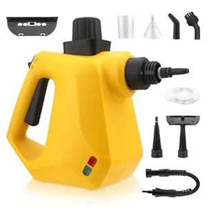 Limpiador a vapor – 1000 W 350 ml limpiador a vapor dispositivo de mano para limpiar suelos, tapicería, juntas y coches