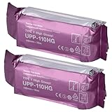 sony upp-110hg type v  UPP-110HG - Papel de ultrasonido compatible con Sony, 2 rollos de película de impresión térmica de ultrasonido de alto brillo, 110 mm x 18 m