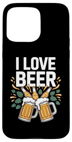 I Love Beer Enthusiast Brew Hops Tazas Carcasa para iPhone 15 Pro Max