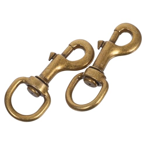 JUMPLAWN 2個 ペット用首輪フック 転式スイベルジョイント付き ズィンク合製 非腐食性 犬猫リード用 ハーネスアクセサリー 鍵やリードの取り