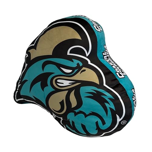 FANMATS NCAA Coastal Carolina Chanticleers XL Puff Plush Pillow – Plush Oversized Decorative Pillow for Couch & Bed