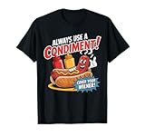 Condiment Lovers Hot Dog Design Humor Tee