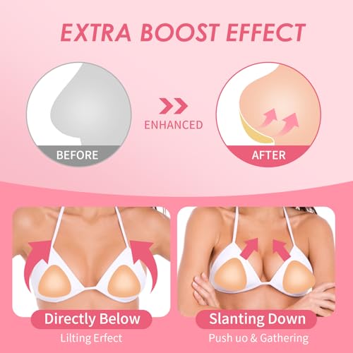 Boomba Invisible Lift Inserts Double-Sided Sticky Bra Ultra Push Up Bra Inserts Suitable for Different Occasions3