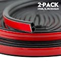 Car Door Seal Strip,Universal Car Truck Motor Rubber Seal Strip,Weatherstrip for Car Window Door Sunroofs Engine Cover Soundproofing,Total 33Feet Long(2 Rolls of 16.5 Ft Long)