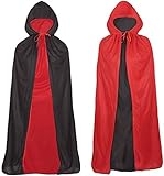 Capa doble cara, un lado negro, otro lado es de color rojo, todos se pueden vestir.