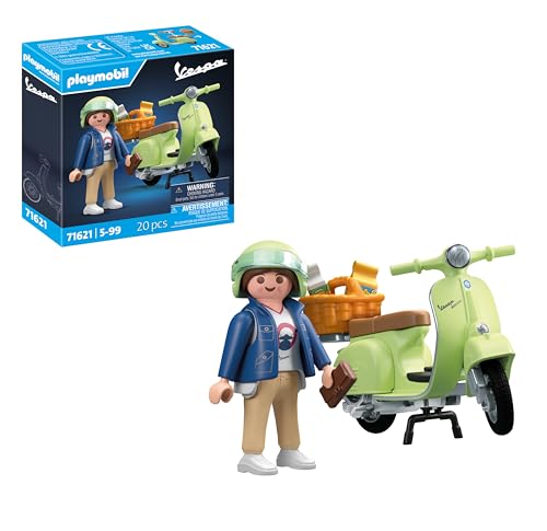 PLAYMOBIL Cars 71621 Vespa 150 Sprint Veloce, Verde Claro,