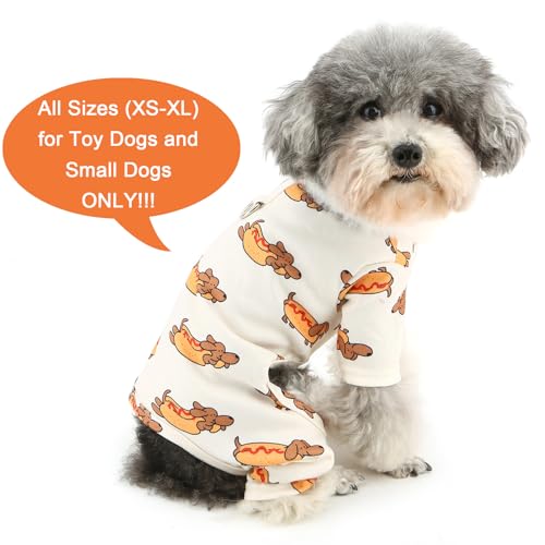 Pijama para perros pequeños Zunea con estampado divertido miniatura 2