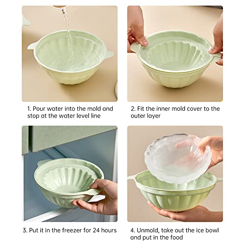 Molde de silicona para cubos y bowls de hielo grande miniatura 5