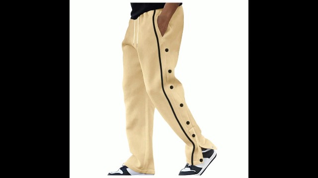 Deyeek Pantaloni da uomo a strappo, facili da aprire lateralmente