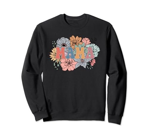 Groovy Mama Retro Flowers Mother's Day Mom Flower Design Felpa