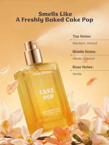 Image of Hair Drama Co. Hair & Body Mist Fragrance Gift Sets for Women | Perfume Gift Set | Scented Soy Wax Candles | Hair Accessory Claw Clips Set | Festive Hamper for Decor | Gift for Her (Cake Pop Mist)