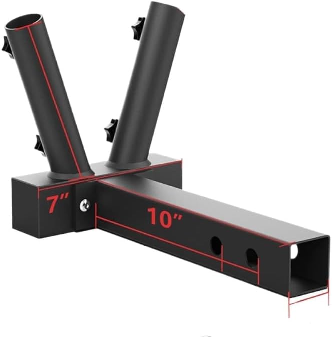 Dual Flag Pole Mount Kit Compatible with Trailer Pickup Camper Cars Hitch Flagpole Holder Included