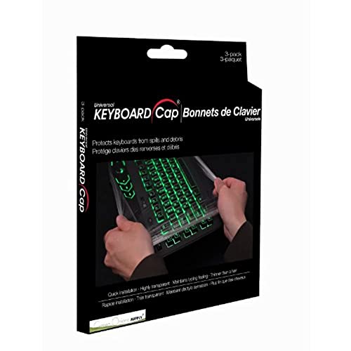 Green Onions Supply Universal KeyboardCap. Fully Covered Flat Style 0.025mm Waterproof Anti-Dust...