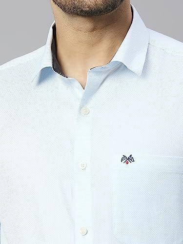 Image of Thomas Scott Men's Cotton Slim Fit 100% Formal Shirt with Spread Collar and Full Sleeves