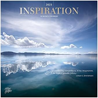 Inspiration | 2023 12 x 24 Inch Monthly Square Wall Calendar | Foil Stamped Cover and Stickers | StarGifts | Family Self Help Motivation Quotes