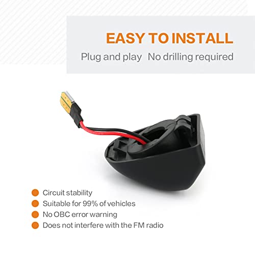 Miytsya 2 Pcs Full Led License Plate Light Tag Lamp Assembly, 6500K White, Compatible With Cadillac Escalade Chevy Silverado 1500 2500 3500 Suburban Tahoe Gmc Sierra 1500 2500 3500 Yukon Xl (Black) #TOP6