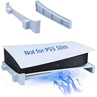Mcbazel Horizontal Stand Compatible with Playstation 5 DE/UHD Console, Base Stand Holder for Playstation 5 Disc & Digital Edition Console,with Anti-Slip Mads - Grey/White