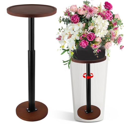 LUTTY Wooden Adjustable Plant Risers for Inside Pot 7.9-13.8 inches Tall Tapered Plant Riser Fill Bottom of Tall Flower Pots and Large Plants Containers Rise Filler Riser of Flower Pots