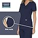 Cherokee Scrubs for Women Mock Wrap Top with 3 Pocket, Back Princess Seams Plus Size WW610, 2XL, Navy