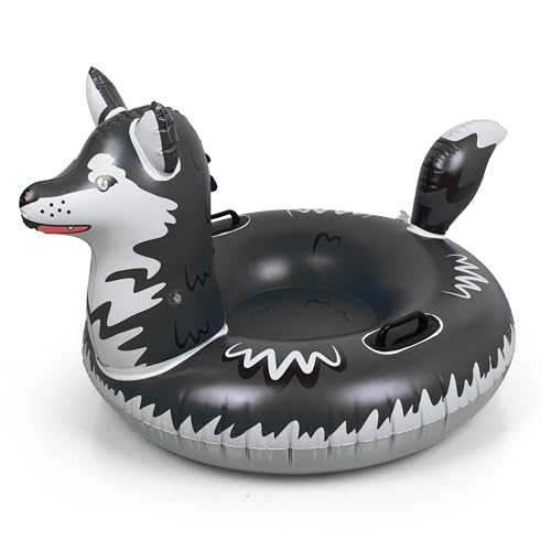 SNOWCANDY Animal Inflatable Snow Sled, Multiple Animal Styles (Winter Siberian