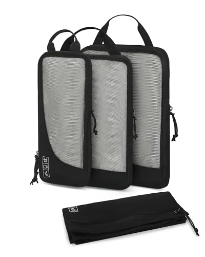 Image of 4 Set Compression Packing Cubes for Suitcases,Luggage,Travel Bag Organizer