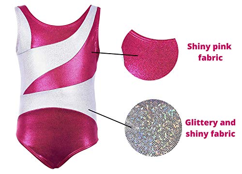 Dancina Gymnastiekpak voor meisjes, elastisch turnpak van glanzende stof - Image 6