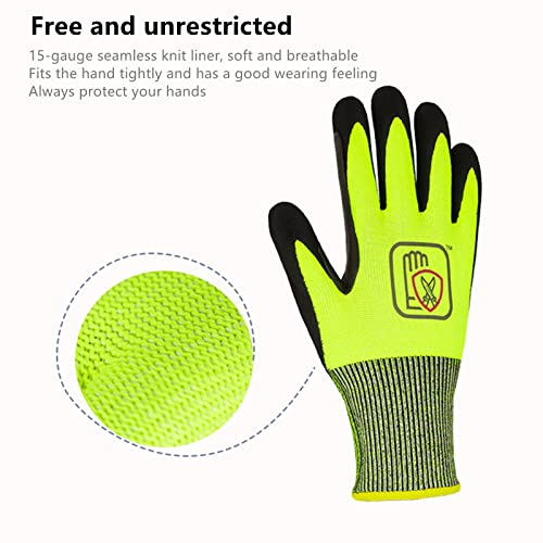 POSICHE Work Gloves Cut Resistant Gloves Mechanix Wear Safety Gloves Heavy Duty Protective Gloves, Wire Coated Gloves Tear Resistant Puncture Resistant Work Gloves, Gardening, Machining