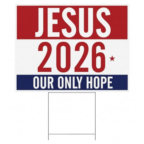Anderson’s 17x12.5" Jesus 2026 Our Only Hope Yard Sign, Double‑Sided