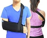 TODDOBRA Medical Arm Shoulder Sling for Shoulder Injury with Back Belt Men & Women Shoulder Immobilizer Stabilizer, Lightweigh Arm Support Brace for Broken Fractured Arm --(Size M)