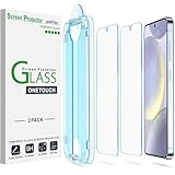 amFilm 2 Pack OneTouch Tempered Glass Screen Protector for Samsung Galaxy S24 Plus 5G 6.7 Inch, 9H Hardness with Easy Installation Kit - Image 1